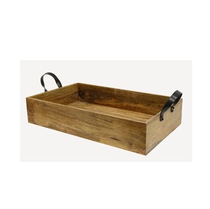 Plateau en bois rustique pour un décor fonctionnel parfait pour servir l'affichage ou organiser la cuisine et les espaces de vie - Product Image 6