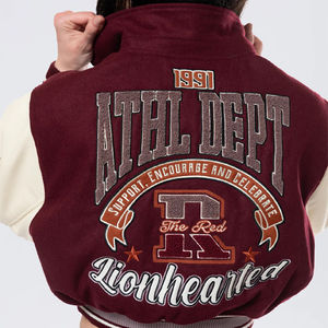 Hauts fabricants en gros décontracté femmes Letterman veste utilisation extérieure respirant coton 2024 - Product Image 2