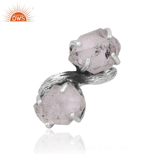 Vente chaude en argent Sterling naturel Herkimer diamant pierres précieuses bague bijoux pour femmes cadeau pour elle fabricant de bijoux Demi Fine - Product Image 2