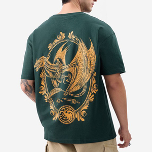 เสื้อยืดฮิปฮอปอินเทรนด์สำหรับผู้ชายเสื้อยืดผ้าฝ้ายสีขาวโอเวอร์ไซส์ทรงหลวมพอดีตัวสำหรับผู้ชายเสื้อผ้าแนวสตรีทไซส์100% ออกแบบได้ตามต้องการ - Product Image 3