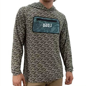 Sudadera con capucha de pesca por sublimación personalizada para hombre con protección solar y rendimiento impermeable para uso al aire libre - Product Image 6