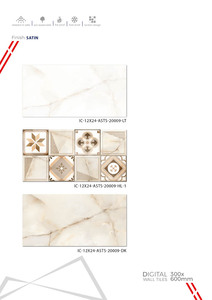 7 carreaux muraux en céramique de style luxueux 300x600mm pour salle de bain et cuisine, surface brillante mate effet sucre, pour murs intérieurs élégants - Product Image 5