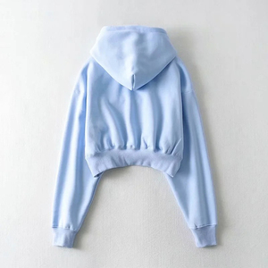 <b>Women's</b> Heavyweight Cotton Fleece Hoodie Pullover Thick <b>Thermal</b> Comfortable Quick Dry Fitness Pullover Hoodie - Product Image 2