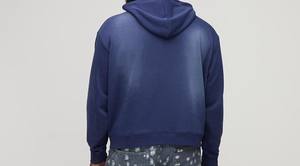 <b>Blue</b> <b>Hoodies</b> Sun Fade Long Sleeve Pullover Tops For DTF Print <b>Men</b> Women Winter Solid Pattern Autumn - Product Image 4