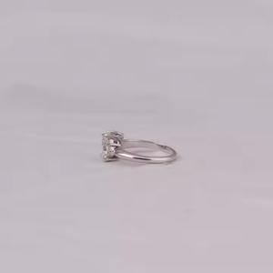 แหวนเพชรสำหรับผู้หญิงแหวนหมั้นเพชรที่ปลูกในห้องทดลองสีขาว4.5บริสุทธิ์สำหรับผู้หญิง - Product Image 5