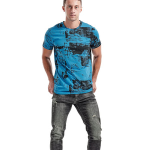 T-shirt pour homme imprimé sur mesure, 100% coton, col rond, manches courtes, coupe ample, motif lettres, respirant, séchage rapide - Product Image 3