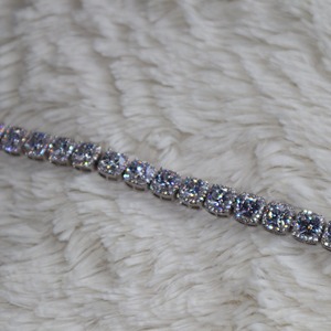 RB สร้อยข้อเท้าเทนนิสตามสั่งเครื่องประดับสุดสวยระดับไฮเอนด์สไตล์ฮิปฮอปประดับเพชรเม็ดใหญ่ VVS Moissanite - Product Image 4