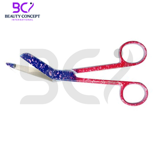 Tijeras de vendaje quirúrgico de acero inoxidable de 5,5 pulgadas de alta calidad, tijeras de vendaje de diseño de gota de goma de rocío de potencia Manual - Product Image 2