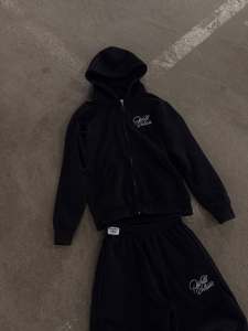 Conjunto de chándal y Sudadera con capucha para correr personalizado, chándal informal unisex, conjunto de 2 piezas, chándales, pantalones apilados, chándales con lavado ácido y cremallera - Product Image 2