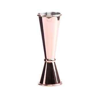 Vente entière Jigger en métal gravure blanc Cocktail Jig Machine mesure tasse en verre pour maison Restaurant hôtel - Product Image 5