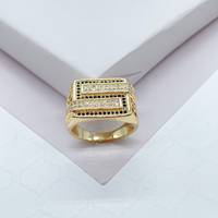 Bague pour homme en or jaune 18 carats blanc noir micro diamants cultivés en laboratoire classique pour bague cadeau d'anniversaire de fête de fiançailles