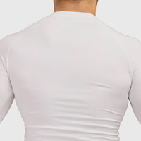 Maillot de compression personnalisé à manches longues avec logo surf, MMA, BJJ, sublimé, pour Jiu Jitsu, design Rash Guard, vente en gros
