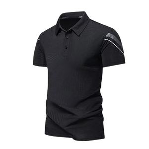 Polo Casual de Manga Corta, Camiseta Delgada de Verano 2026, Polo de Seda Helada de Alta Gama para Hombre Estilo Americano - Product Image 1