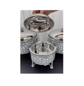 Chaffing Dish Eid Celebration Decoración para el hogar Servidor de alimentos Ware Hot Pot Organizador de cocina Decoración de mesa Calentador de alimentos en el precio más bajo - Product Image 1