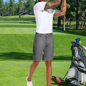 Pantalones Cortos de Golf de Lona Ligeros para Hombre, Ropa Deportiva Informal, Diseño Transpirable para Entrenamiento y Actividades al Aire Libre - Product Image 2