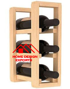 Meilleure vente Décoration d'intérieur Hot-Selling Acacia Wood Solid Panels Wine Rack Perfect Standing Rack for Beer & Wine Holder - Product Image 5