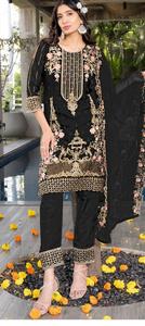 Nouveau Kurtis de travail brodé en organza pakistanais cousu pour femmes avec costume Palazzo vente en ligne vêtements indiens et pakistanais - Product Image 2