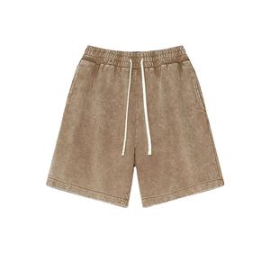 Nuevos Shorts de Algodón Lavado para Hombre, Unisex, 320g, Estilo Deportivo Desgastado, Ropa de Marca, Verano 2026 - Product Image 4