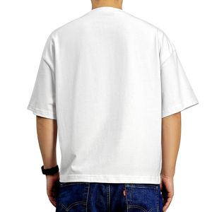 Comprar al por mayor nuevas camisetas personalizadas para hombre, 300 g/m² de algodón 100% de alto gramaje, camiseta oversize con hombros caídos para hombre 2026 - Product Image 6