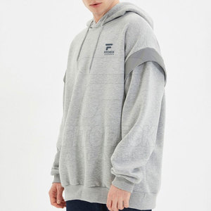 Couleur unie 100% coton hommes sweats à capuche surdimensionnés hiver léger respirant polaire tissu de haute qualité - Product Image 2
