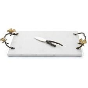 ถาดหินอ่อนพร้อมที่จับใบมีดมีดดีไซน์แฟนซีหรูหราตกแต่งด้วยหินอ่อน - Product Image 4