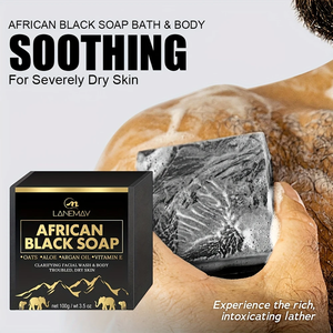 Savon Noir Africain Naturel Anti-Taches et Cicatrices d'Acné, à la Vitamine E, Avoine, Aloès et Huile d'Argan pour le Traitement de l'Acné - Meilleures Ventes - Product Image 5