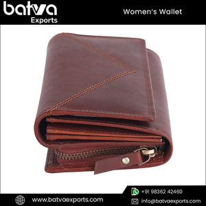 Top Selling Women's <b>RFID</b> Blocking Full Grain Oil Pull-Up Genuine Leather Long <b>Wallet</b> Vintage Modern Design - Product Image 3