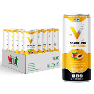 ฉลากส่วนตัว-355มล. ชาเขียวน้ำอัดลมน้ำดื่มบรรจุกระป๋อง: มะม่วงปราศจากลูกพีช-น้ำอัดลมขายส่ง - Product Image 1