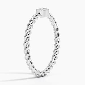 Oval Cut Handmade Lab Grown Diamond <b>Ring</b> in Solid White Gold with Bezel Setting Elegant Jewelry Gift for Women Engagement - Product Image 2