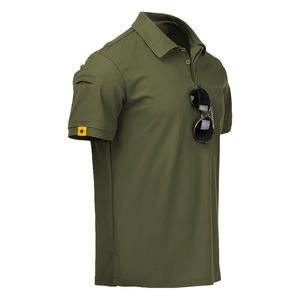Polo deportivo transpirable para hombre, camiseta Polo de golf de poliéster de secado rápido con logotipo personalizado - Product Image 1