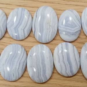Agate en cabochon de qualité supérieure, tailles et formes variées, agate bleue en cabochon, pierre précieuse polie lisse, 20% de réduction et cadeau du Nouvel An - Product Image 2