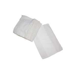 Pañales de bebé de gasa de algodón blanco 100% Categoría de producto suave y transpirable - Product Image 1