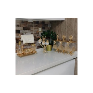 Juego de coctelera de especias de porcelana turca de 13 piezas, 1 L, soporte cuadrado y redondo, botellas y frascos de almacenamiento de cocina - Product Image 1