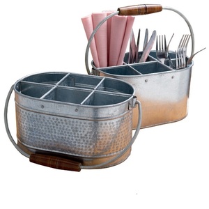 Porte-ustensiles de ferme vintage écologique pour ranger les ustensiles Porte-couverts rond Porte-couverts en acier inoxydable - Product Image 4