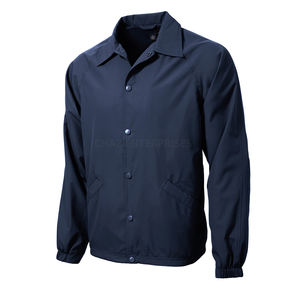 Veste coupe-vent en toile enduite personnalisée, col rabattable, durable, imperméable, à capuche, légère, pour homme, vêtements décontractés de plein air - Product Image 1