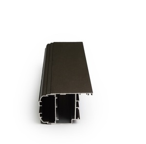 Profil en aluminium anodisé noir d'extrusion de cadre pour l'application en aluminium de lumière de la fenêtre LED de voie de modèle carré de portes de Windows - Product Image 3