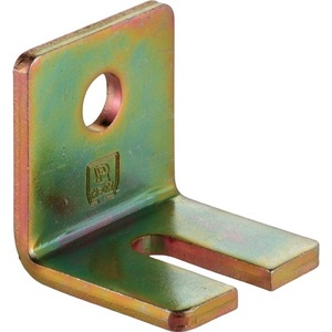 Support d'angle 104 W Profil 100 Jaune Acier Galvanisé pour Étagère Utilitaire HELM - Product Image 1