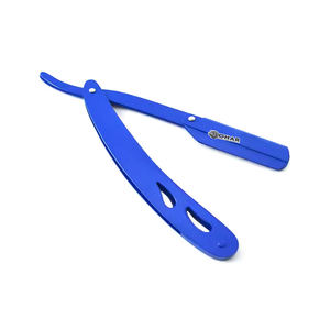 Cuchilla de mango de plástico blanco de alta calidad, maquinilla de afeitar recta de peluquero de acero inoxidable, maquinilla de afeitar de borde recto de peluquero personalizada - Product Image 3