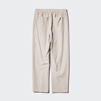 Pantalon décontracté pour homme à rayures verticales, coupe ample, kaki clair, respirant, en lin, idéal pour la plage – Personnalisation OEM