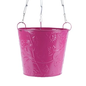 Jardinière galvanisée Pot de fleurs décoratif pour intérieur extérieur jardin balcon salon présentoir de plantes - Product Image 6