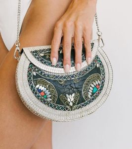 Bolso de mano de noche con mosaico metálico para damas, bolsos de mano disponibles para exportación por luxurycrafts - Product Image 5