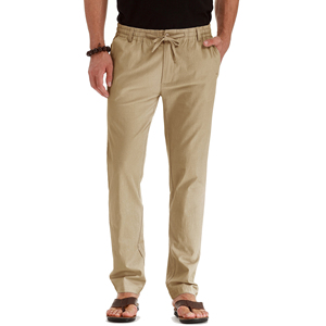 Pantalon pour homme Taille haute Poche tricotée Pantalon pour homme léger en toile brodée Technics Fermeture à taille élastique Pantalon pour homme - Product Image 1