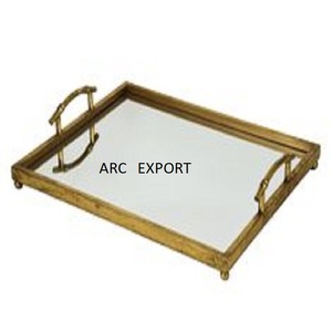 Top Selling White Marble <b>Decorative</b> Food <b>Tray</b> With Brass Handles Home Dinner Ware Table Food Dessert Server Ware <b>Tray</b> <b>for</b> Sale - Product Image 3