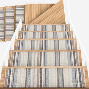 Alfombra con Estampado Étnico en Tonos Suaves, Lavable a Máquina, Diseño Moderno, Goblen - Product Image 3