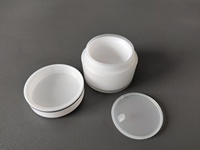 Haute qualité 15g blanc PP épais ongles Gel crème en gros cosmétique vide bouteille pot en plastique crème pour les yeux Double couche