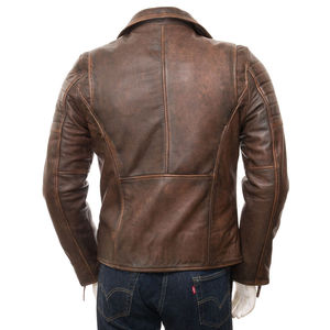 เสื้อแจ็คเก็ตหนังผู้ชายสวมใส่สบายในชีวิตประจำวัน ดูหรูหรา สไตล์ลำลองในเมือง ให้ความรู้สึกทันสมัย เหมาะสำหรับฤดูหนาว - Product Image 2