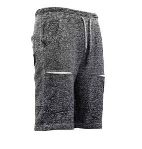 Pantalones cortos de LICRA de rizo formal de punto de algodón 100% para hombre, pantalones cortos de cintura media pintados ecológicos con cordón y cremallera, pantalones cortos sólidos - Product Image 1