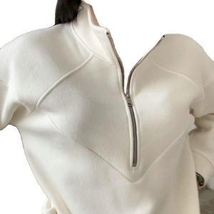 2 Pcs Set Fall Sweatshirt Pants Set Loose Warm Stand Collar Elastic Waist Lady Clothing>Women's Sets - Product Image 6