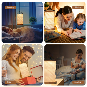 Nhà máy OEM/ODM 2025 New arrivals rắn gỗ có thể gập lại trại ánh sáng có thể sạc lại USB bàn giấy Đèn quà tặng đám cưới cho khách - Product Image 4