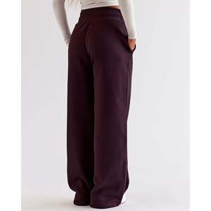 <b>Women's</b> <b>Baggy</b> Wide Leg Track Pants-Breathable Lightweight Casual <b>Trousers</b> Midnight Plum - Product Image 4